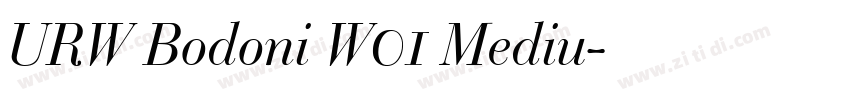 URW Bodoni W01 Mediu字体转换
